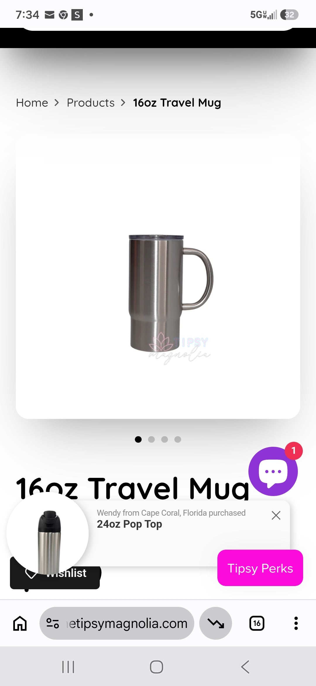 16oz travel Mug
