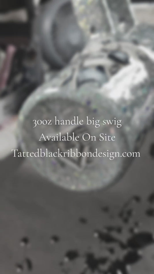 30oz big swig handle snowmen