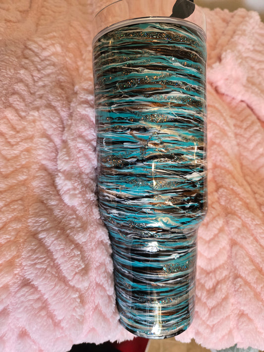 #27 40 oz handle tumbler Michelle b