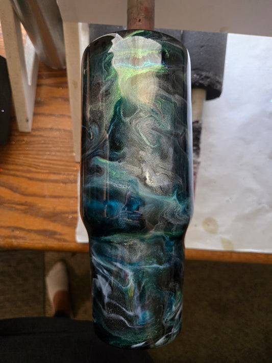 #62 40oz handle Tumbler  doodle